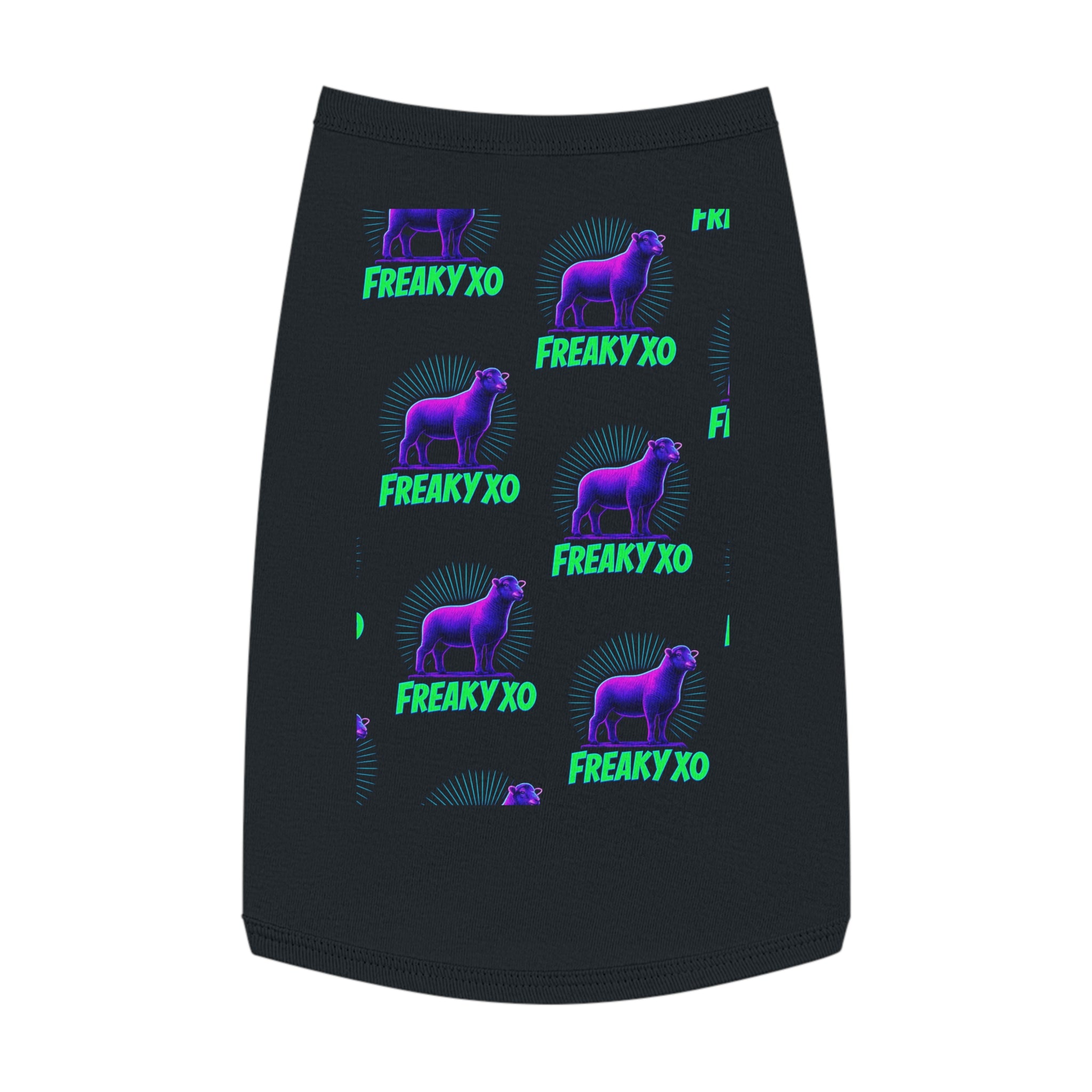 Freaky XO Pet Tank Top - Vibrant Neon Design for Stylish Pets