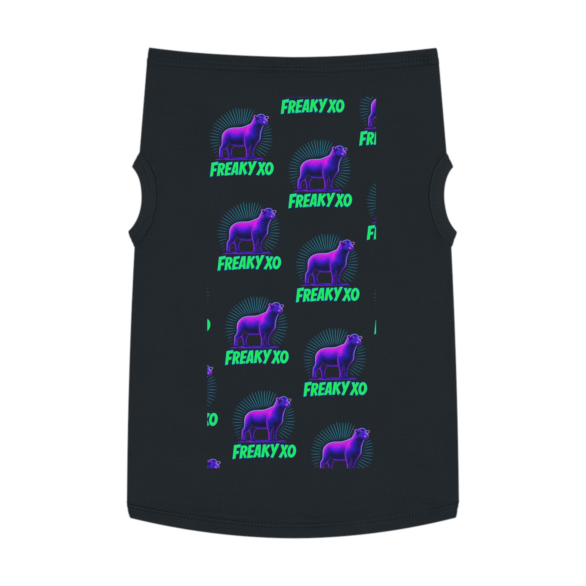 Freaky XO Pet Tank Top - Vibrant Neon Design for Stylish Pets