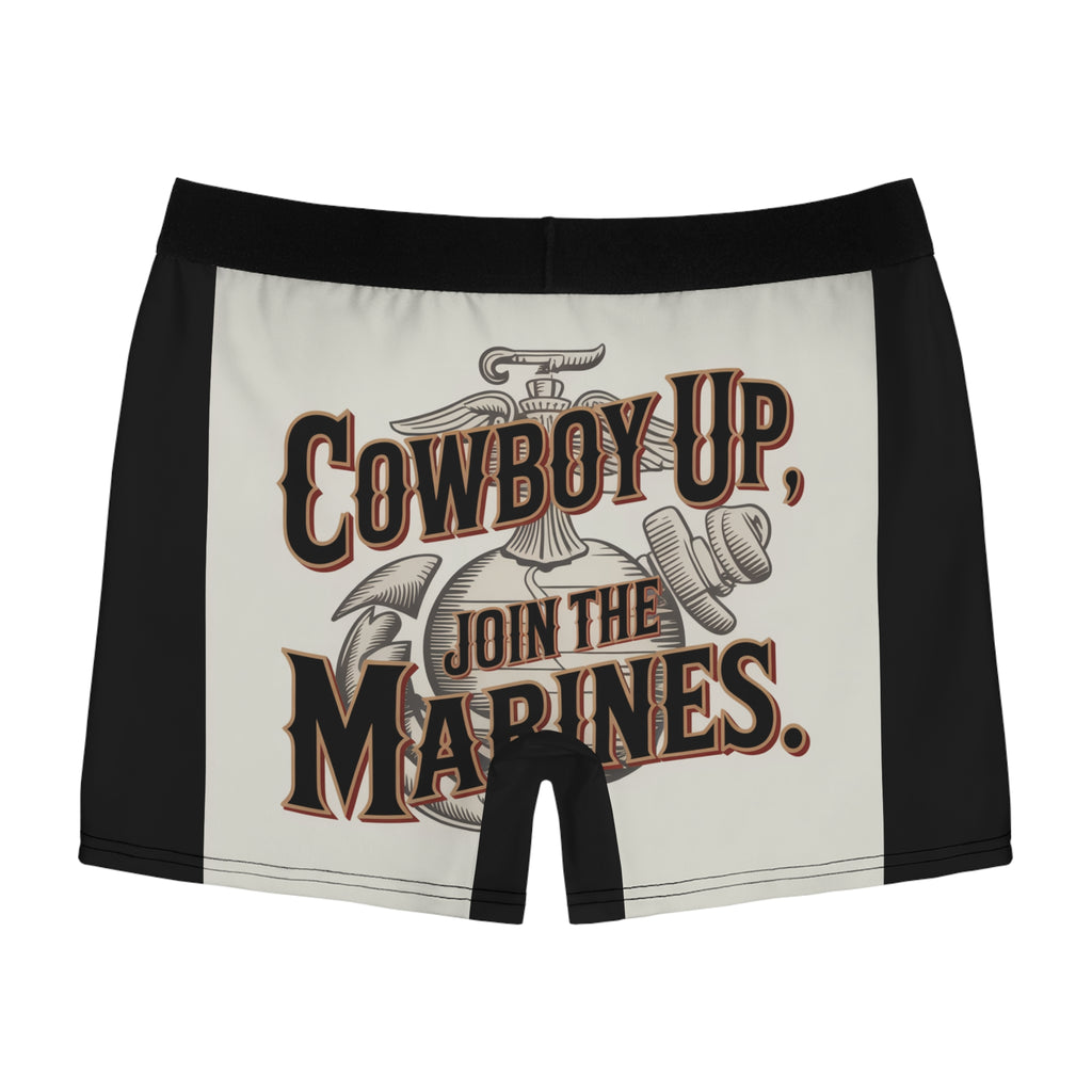 Marine-Themed Boxer Briefs - Cowboy Up Design