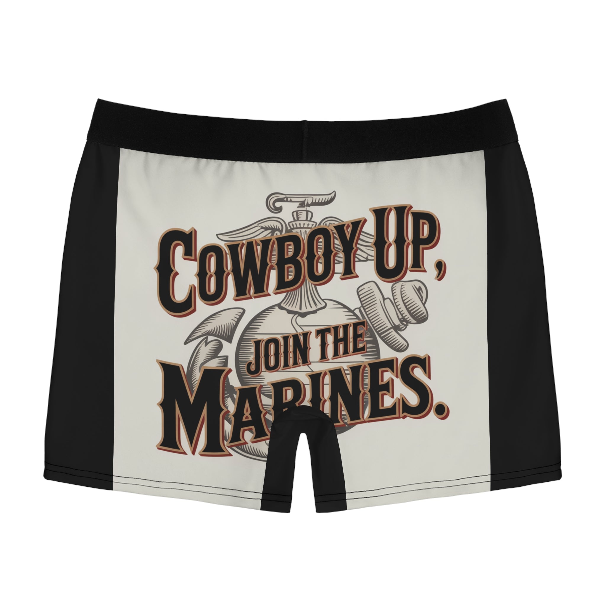 Marine-Themed Boxer Briefs - Cowboy Up Design