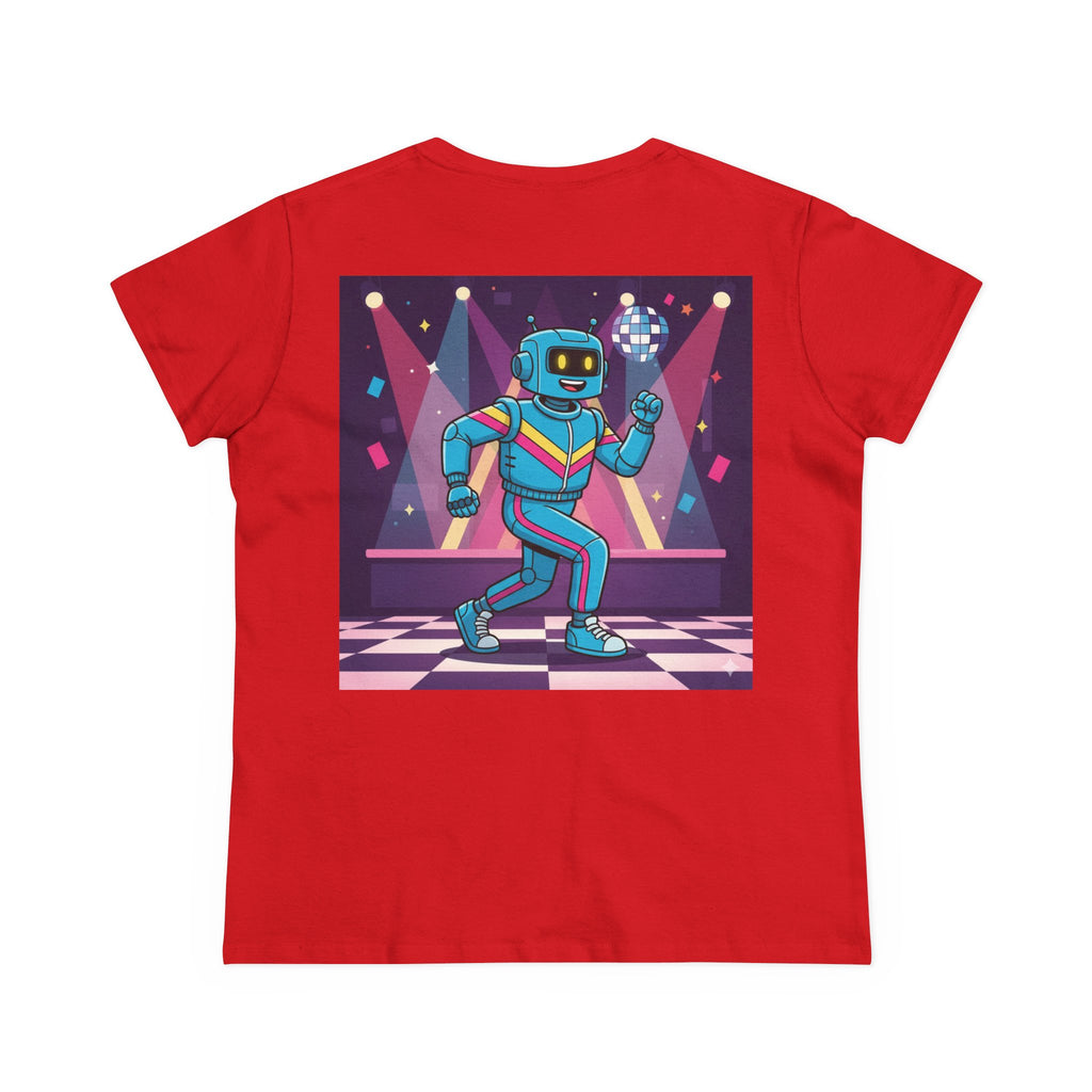 Dancing Robots Tee — “We Can Dance If We Want To” Women's Cotton T‑Shirt
